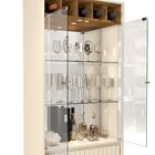 Cristaleira Charmosa Cor Telha Creme Dj Móveis