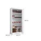 Cristaleira Chicago Com 4 Prateleiras Branco