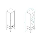 Cristaleira Clássica 1 Gaveta 1 Porta 45cmx165cm Movelbento P