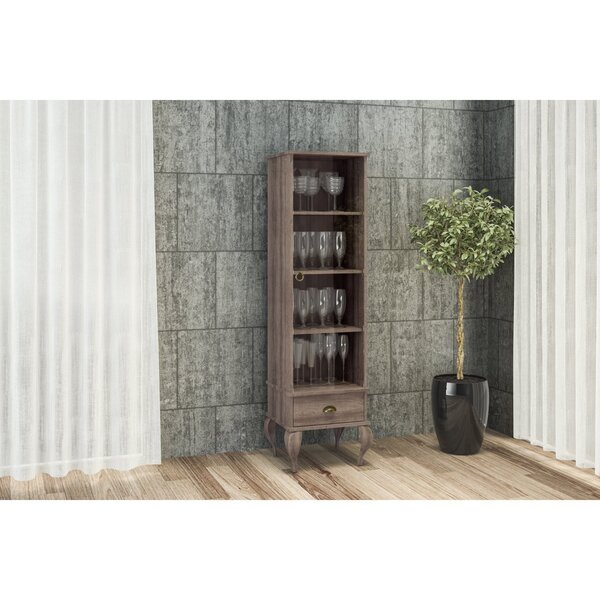 Cristaleira Clássica 1 Porta 1 Gaveta Rústico