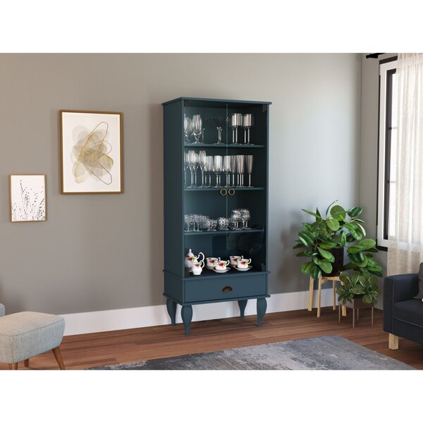 Cristaleira Clássica 2 Portas 1 Gaveta Petróleo