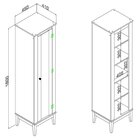 Cristaleira - Colonial 450cm X 1800cm X 405cm 1 Porta Mel / P