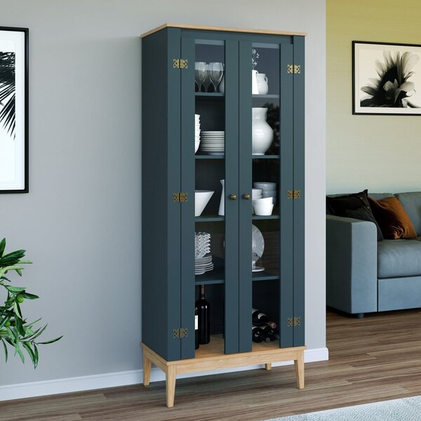 Cristaleira - Colonial 750cm X 1800cm X 410cm 2 Portas Mel /