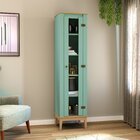 Cristaleira - Colonial X X 1 Porta 45cmx180cm Mel / Oliva Mel