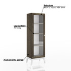 Cristaleira Com 1 Porta De Vidro Genialflex - Demolição/branco