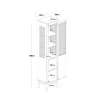 Cristaleira Com 1 Porta De Vidro/madeira Amêndoa/branco