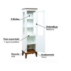 Cristaleira Com 1 Porta De Vidro/madeira Amêndoa/branco