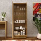 Cristaleira Com 2 Portas Em Vidro Cr6002  Natural