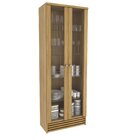 Cristaleira Com 2 Portas Em Vidro Cr6002  Natural