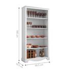 Cristaleira Com 4 Prateleiras Rouen Branco