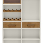 Cristaleira Com Adega 1 Porta 3 Gavetas Milão - Off White/fre