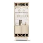 Cristaleira Com Adega Charmosa 4 Portas Creme Tana Decor