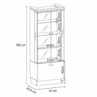 Cristaleira Com Adega Decorativa Peggy Cinamomo/off White G26