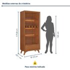 Cristaleira Com Adega E Iluminação Led Com Pés Em Madeira Mac