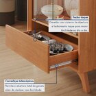 Cristaleira Com Adega E Iluminação Led Com Pés Em Madeira Mac