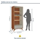 Cristaleira Com Adega E Iluminação Led Com Pés Em Madeira Mac