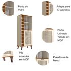 Cristaleira Com Adega Em Mdf Porta De Vidro 10 Nichos Life Na