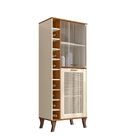 Cristaleira Com Adega Em Mdf Porta De Vidro 10 Nichos Life Na