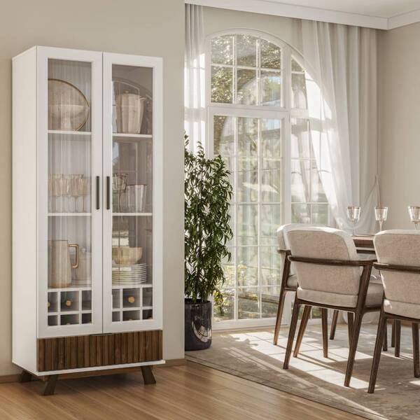 Cristaleira Com Adega Ester 2 Portas 1 Gaveta Castanho Wood B