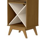 Cristaleira Com Adega Nature/pérola Jb Bechara Nature/pérola