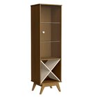 Cristaleira Com Adega Nature/pérola Jb Bechara Nature/pérola