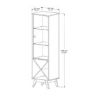 Cristaleira Com Adega Nature/pérola Jb Bechara Nature/pérola