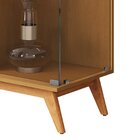 Cristaleira Com Lateral E Porta Ripada Jb Açaí Vidro Temp 4mm