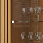 Cristaleira Com Lateral E Porta Ripada Jb Açaí Vidro Temp 4mm