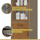 Cristaleira Com Vidro 2 Portas 1 Gaveta Nesher