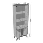Cristaleira Com Vidros E 4 Portas Retrô 70cm Multimóveis Cr50