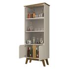 Cristaleira Com Vidros E 4 Portas Retrô 70cm Multimóveis Cr50