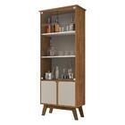 Cristaleira Com Vidros E 4 Portas Retrô 70cm Multimóveis Cr50