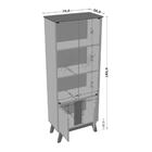 Cristaleira Com Vidros E 4 Portas Retrô 70cm Multimóveis Cr50