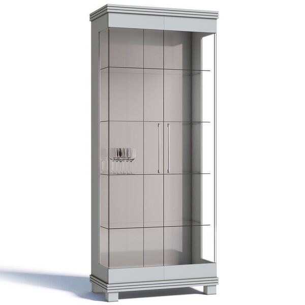 Cristaleira Cristal 02 Portas De Vidro Branco Acetinado G29 -