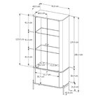 Cristaleira Curva 3 Prateleiras E Portas Em Vidro Puxador E P
