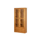 Cristaleira De Madeira Alta Euro - Nozes - Meu Móvel De Madei