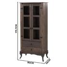 Cristaleira De Madeira Antiga Rustica Com Balcão Imbuia D112