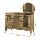 Cristaleira De Madeira Antiga Rustica Com Balcão Mel D112 E D