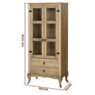 Cristaleira De Madeira Antiga Rustica Com Balcão Mel D112 E D