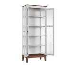 Cristaleira De Madeira Maciça 2 Portas Branco