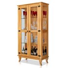 Cristaleira De Madeira Maciça 2 Portas De Vidro Luma Imbuia