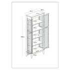 Cristaleira De Madeira Maciça 2 Portas Off White