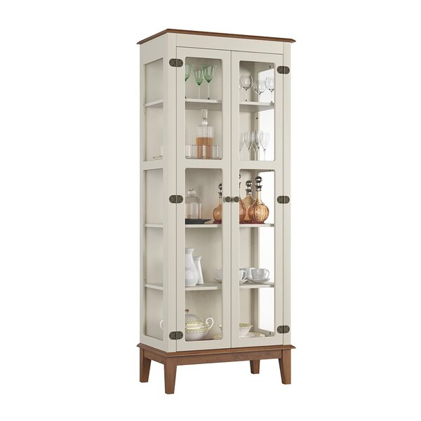 Cristaleira De Madeira Maciça 2 Portas Off White