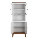 Cristaleira De Madeira Maciça 4 Portas Branco