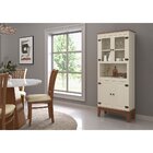 Cristaleira De Madeira Maciça 4 Portas Off White