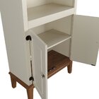 Cristaleira De Madeira Maciça 4 Portas Off White