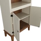 Cristaleira De Madeira Maciça 4 Portas Off White - Fundo Amên