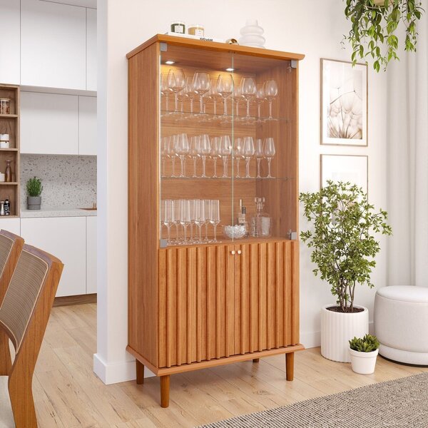 Cristaleira De Sala De Jantar 2 Portas Luiza Cinamomo