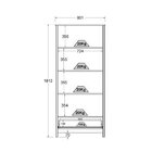 Cristaleira De Vidro 2 Portas 1 Gaveta E-954 Diamond