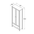 Cristaleira De Vidro 2 Portas 1 Gaveta E-954 Diamond